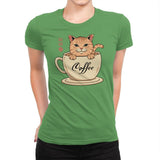 Nekoffee  - Womens Premium T-Shirts RIPT Apparel Small / Kelly
