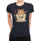 Nekoffee  - Womens Premium T-Shirts RIPT Apparel Small / Midnight Navy