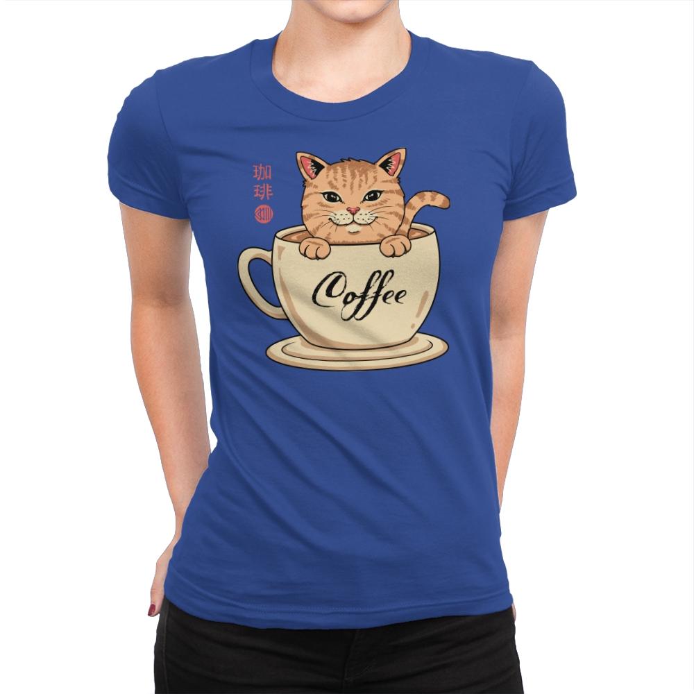 Nekoffee  - Womens Premium T-Shirts RIPT Apparel Small / Royal