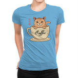 Nekoffee  - Womens Premium T-Shirts RIPT Apparel Small / Turquoise