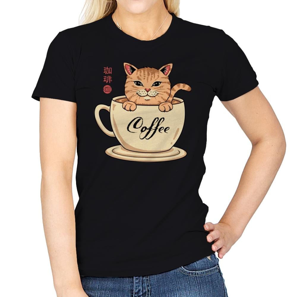 Nekoffee  - Womens T-Shirts RIPT Apparel Small / Black
