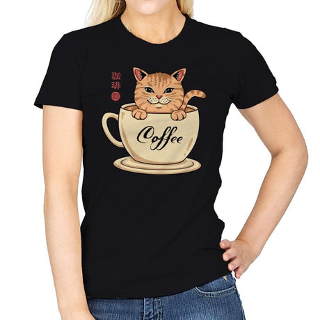 Nekoffee  - Womens T-Shirts RIPT Apparel Small / Black