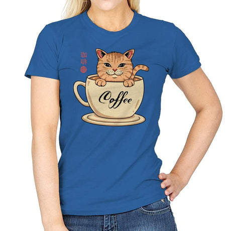Nekoffee  - Womens T-Shirts RIPT Apparel Small / Royal