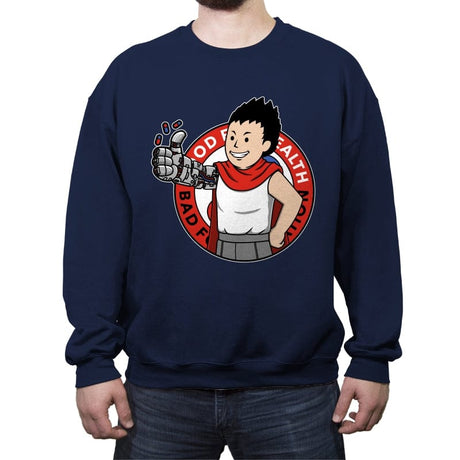 Neo-Tokyo Boy - Crew Neck Sweatshirt Crew Neck Sweatshirt RIPT Apparel Small / Navy