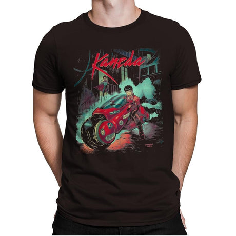 Neo-Tokyo Rain - Anytime - Mens Premium T-Shirts RIPT Apparel Small / Dark Chocolate