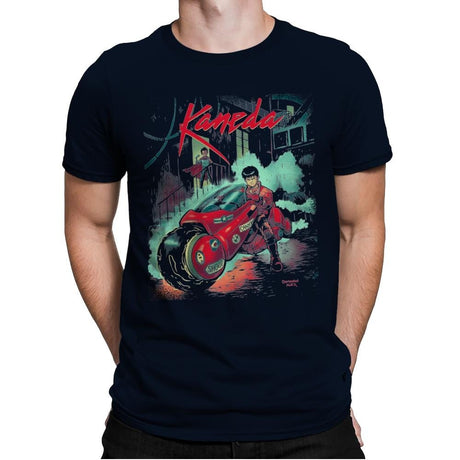 Neo-Tokyo Rain - Anytime - Mens Premium T-Shirts RIPT Apparel Small / Midnight Navy