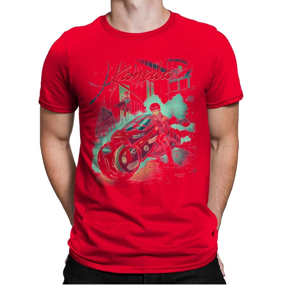 Neo-Tokyo Rain - Anytime - Mens Premium T-Shirts RIPT Apparel Small / Red