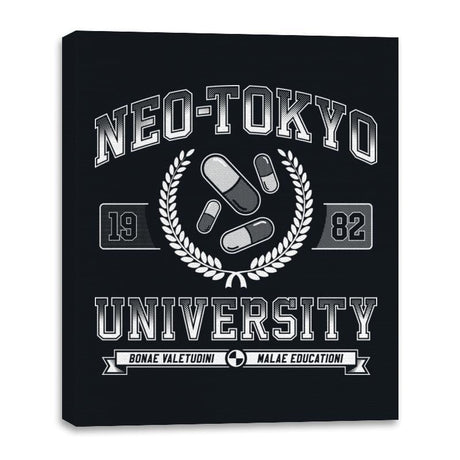Neo-Tokyo University - Canvas Wraps Canvas Wraps RIPT Apparel 16x20 / Black