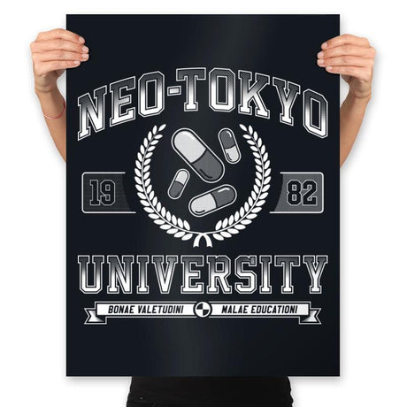 Neo-Tokyo University - Prints Posters RIPT Apparel 18x24 / Black