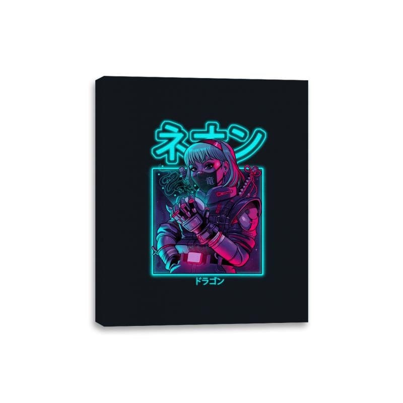 Neon Dragon - Canvas Wraps Canvas Wraps RIPT Apparel 8x10 / Black