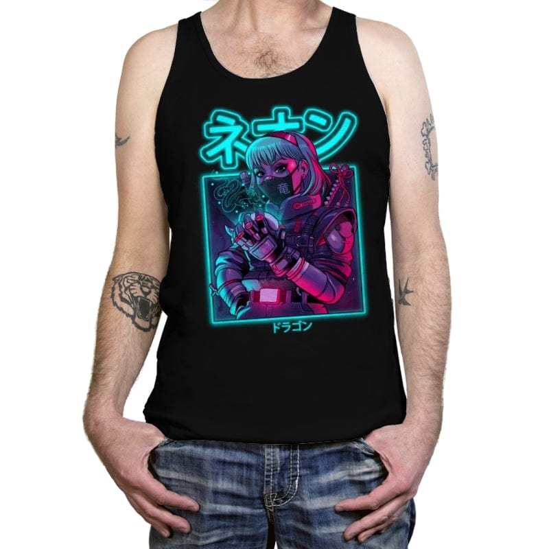 Neon Dragon - Tanktop Tanktop RIPT Apparel X-Small / Black
