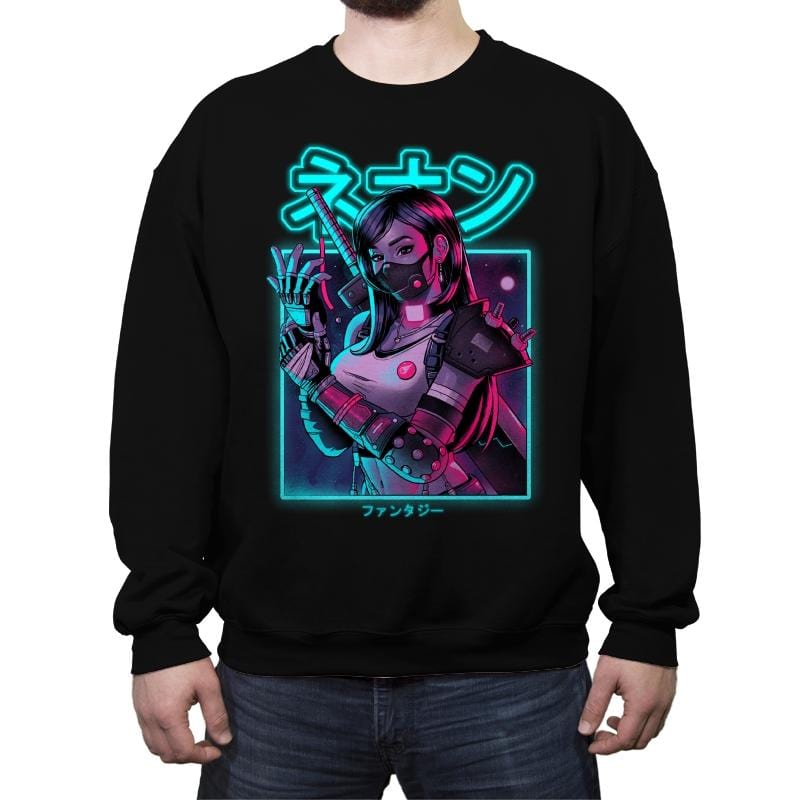 Neon Fantasy - Crew Neck Sweatshirt Crew Neck Sweatshirt RIPT Apparel Small / Black