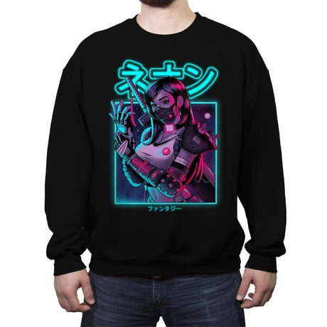 Neon Fantasy - Crew Neck Sweatshirt Crew Neck Sweatshirt RIPT Apparel Small / Black