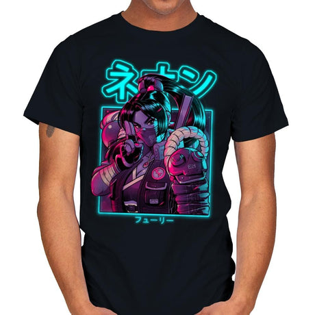 Neon Fury - Mens T-Shirts RIPT Apparel Small / Black
