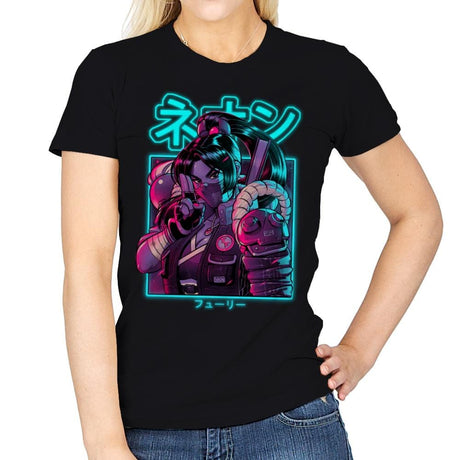 Neon Fury - Womens T-Shirts RIPT Apparel Small / Black