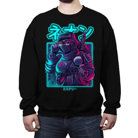Neon Mistery - Crew Neck Sweatshirt Crew Neck Sweatshirt RIPT Apparel Small / Black
