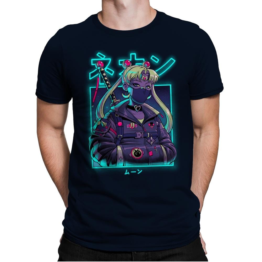 Neon Moon - Best Seller - Mens Premium T-Shirts RIPT Apparel Small / Midnight Navy