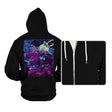 Neon Moon Eclipse - Hoodies Hoodies RIPT Apparel Small / Black