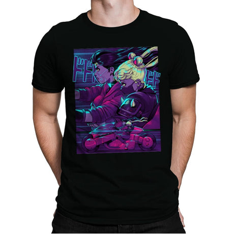 Neon Moon Eclipse - Mens Premium T-Shirts RIPT Apparel Small / Black