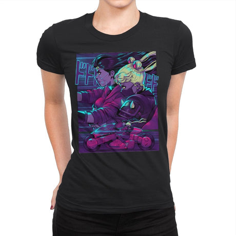 Neon Moon Eclipse - Womens Premium T-Shirts RIPT Apparel Small / Black