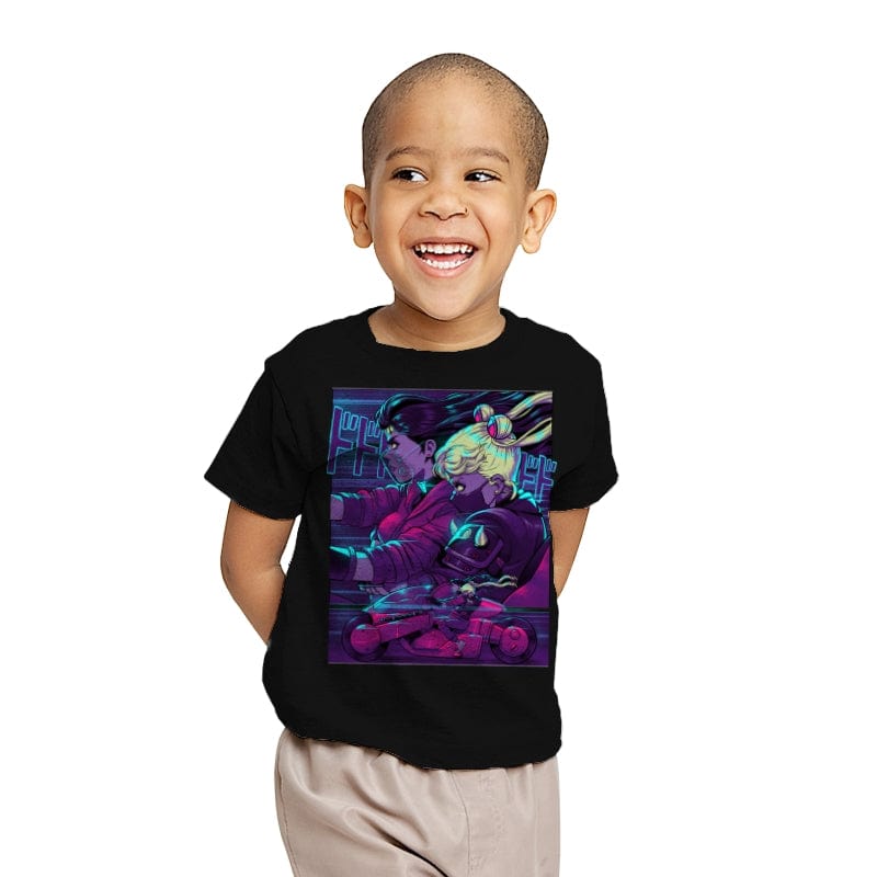 Neon Moon Eclipse - Youth T-Shirts RIPT Apparel X-small / Black