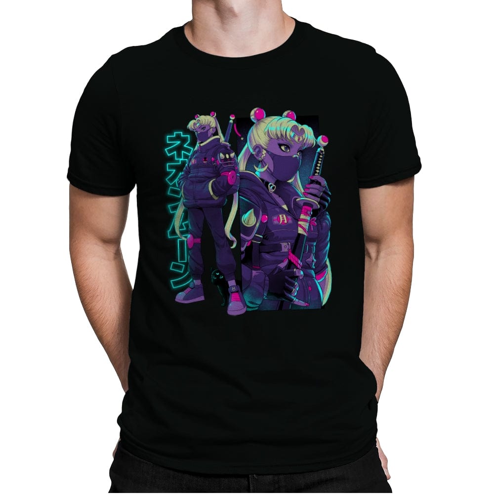 Neon Moon Zero  - Mens Premium T-Shirts RIPT Apparel Small / Black