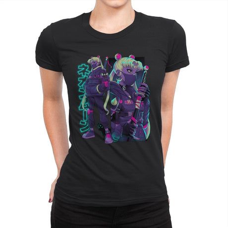 Neon Moon Zero  - Womens Premium T-Shirts RIPT Apparel Small / Black