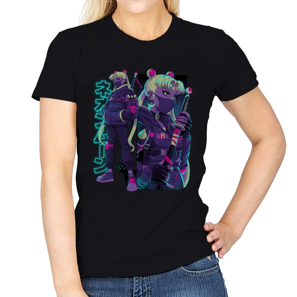Neon Moon Zero  - Womens T-Shirts RIPT Apparel Small / Black