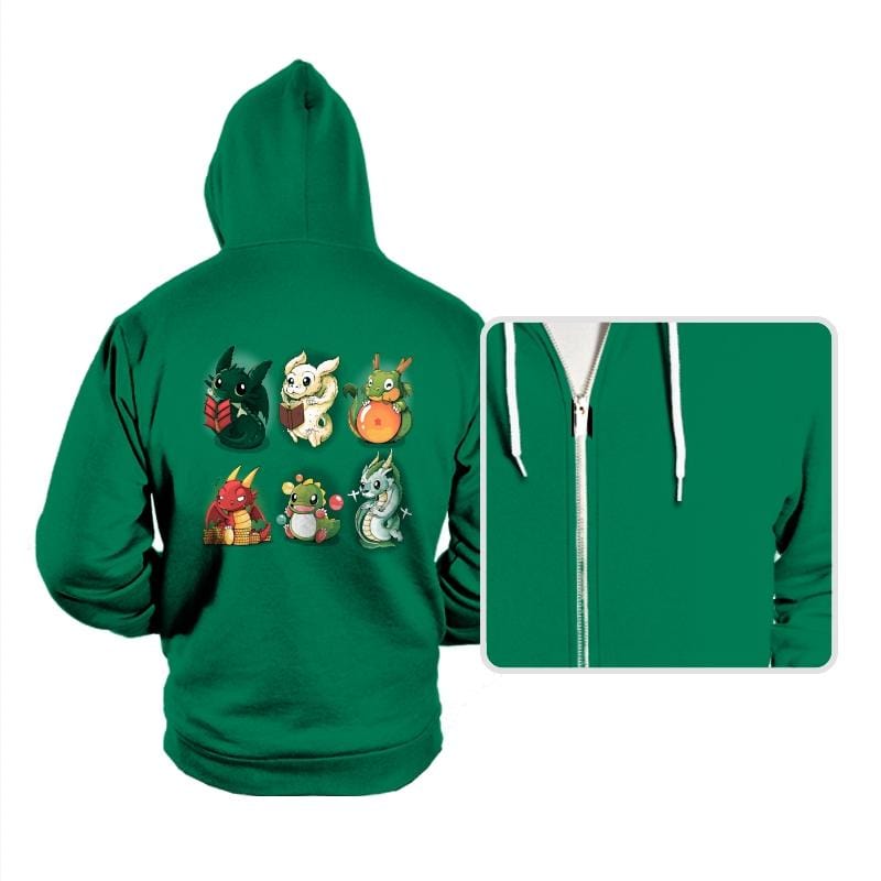 Nerd Dragons - Hoodies Hoodies RIPT Apparel Small / Kelly