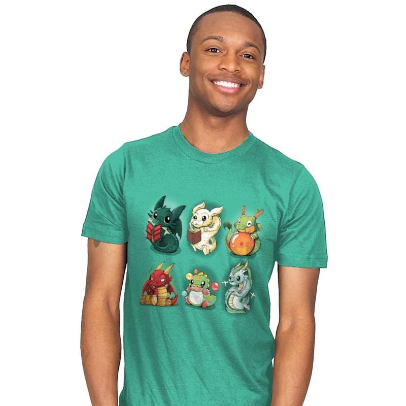 Nerd Dragons - Mens T-Shirts RIPT Apparel Small / Mint