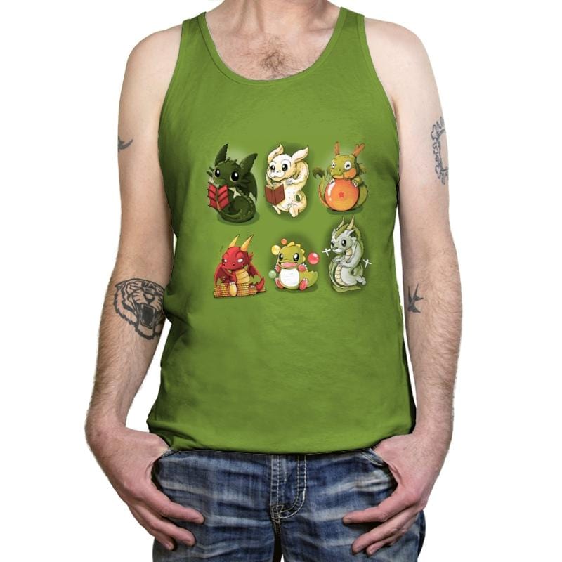 Nerd Dragons - Tanktop Tanktop RIPT Apparel X-Small / Leaf