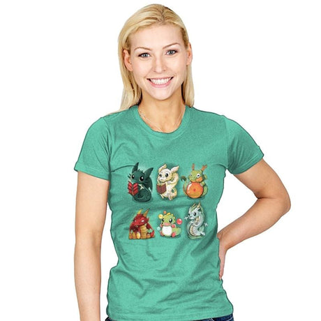 Nerd Dragons - Womens T-Shirts RIPT Apparel
