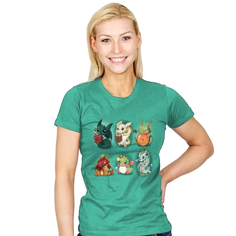 Nerd Dragons - Womens T-Shirts RIPT Apparel Small / Mint