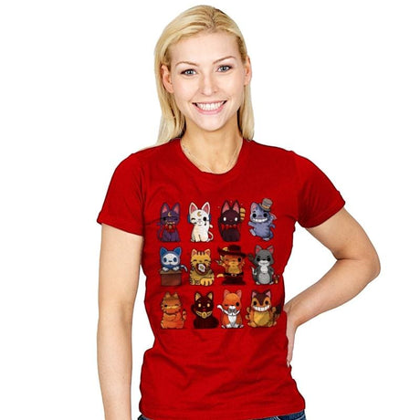 Nerd Kittens - Womens T-Shirts RIPT Apparel Small / Red