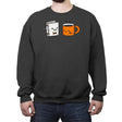 Nerdy and Hottie - Crew Neck Sweatshirt Crew Neck Sweatshirt RIPT Apparel Small / Charcoal