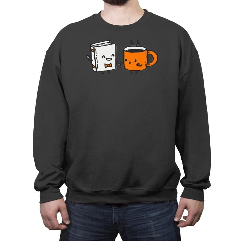 Nerdy and Hottie - Crew Neck Sweatshirt Crew Neck Sweatshirt RIPT Apparel Small / Charcoal
