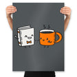 Nerdy and Hottie - Prints Posters RIPT Apparel 18x24 / Charcoal