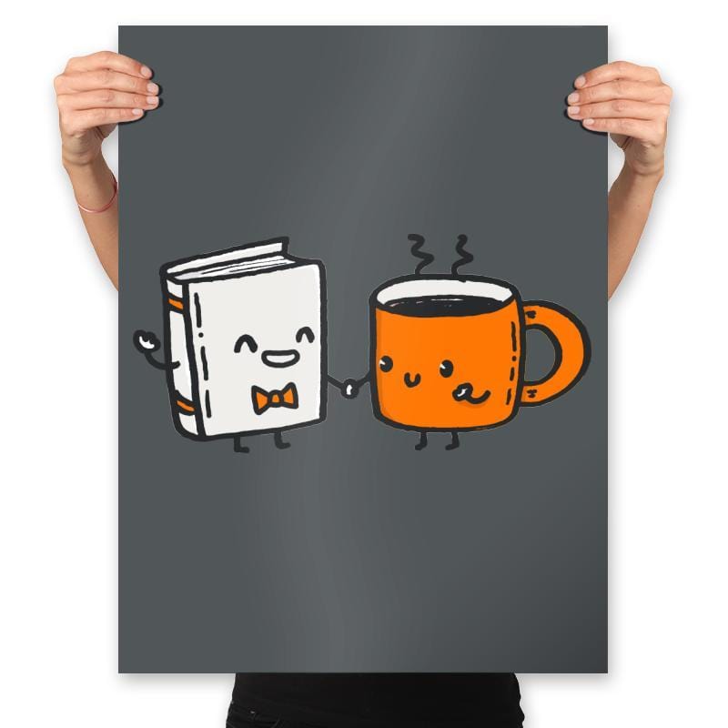 Nerdy and Hottie - Prints Posters RIPT Apparel 18x24 / Charcoal