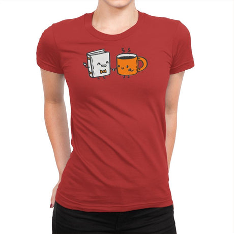 Nerdy and Hottie - Womens Premium T-Shirts RIPT Apparel Small / Red