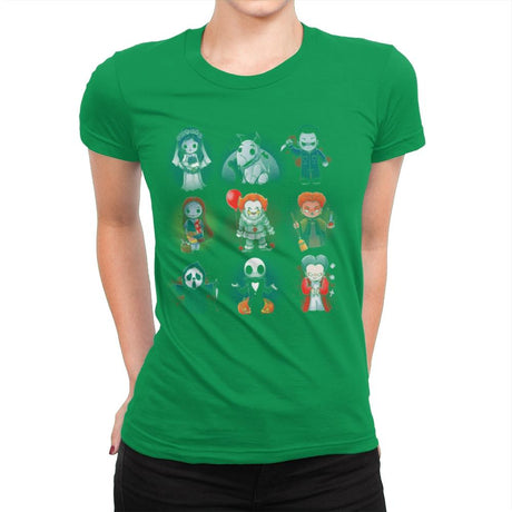 Nerdy Halloween - Womens Premium T-Shirts RIPT Apparel Small / Kelly Green