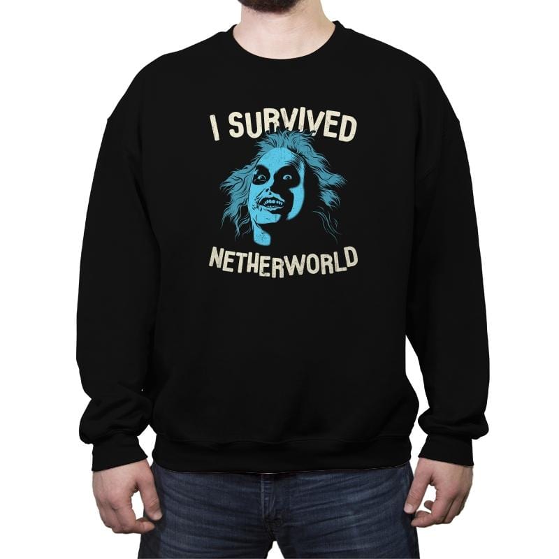 Netherworld Survivor - Crew Neck Sweatshirt Crew Neck Sweatshirt RIPT Apparel Small / Black
