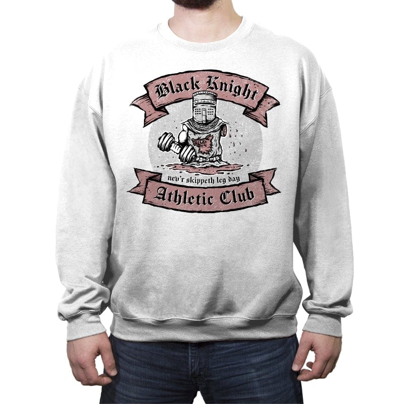 Nev'r Skippeth Leg Day - Crew Neck Sweatshirt Crew Neck Sweatshirt RIPT Apparel Small / White