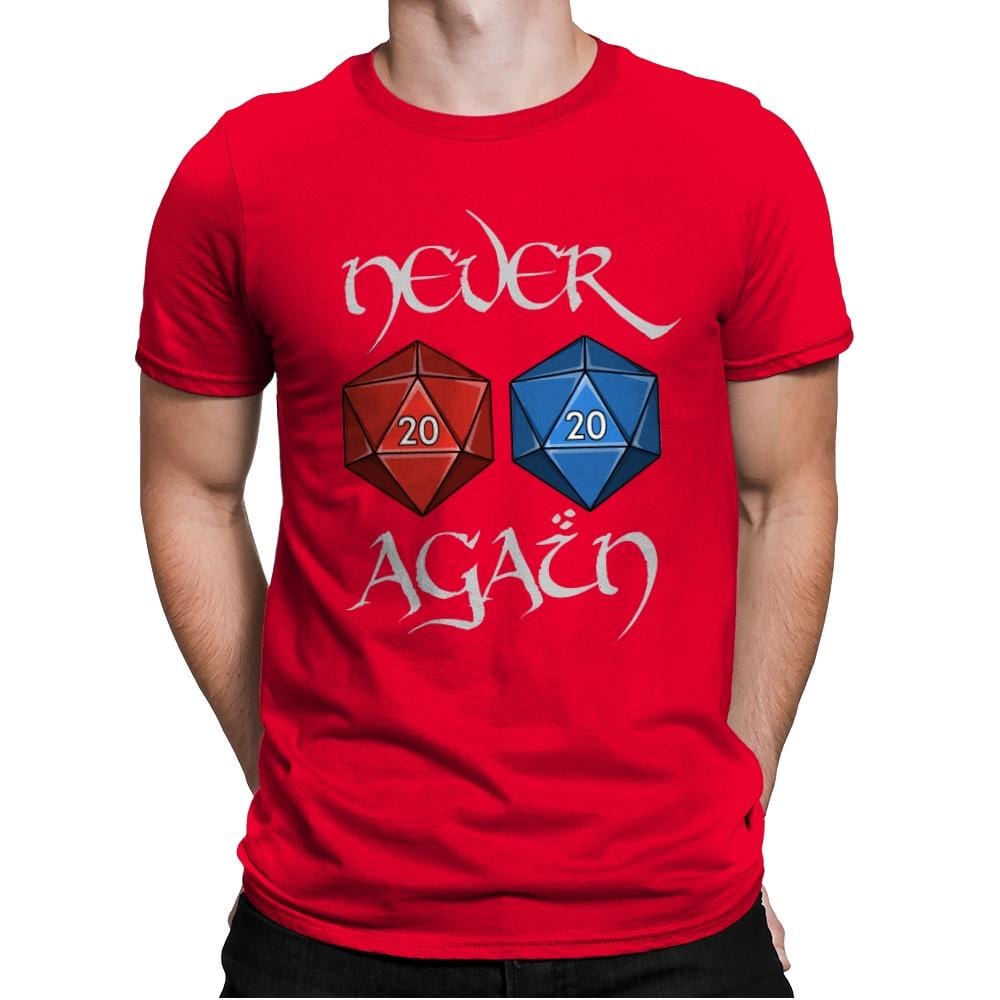 Never Again - Mens Premium T-Shirts RIPT Apparel Small / Red