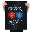 Never Again - Prints Posters RIPT Apparel 18x24 / Black