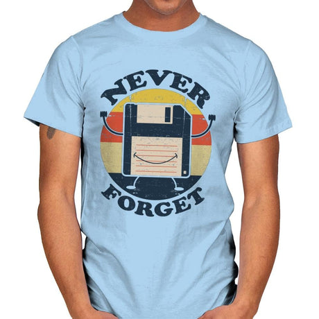 Never Forget Me - Mens T-Shirts RIPT Apparel Small / Light Blue
