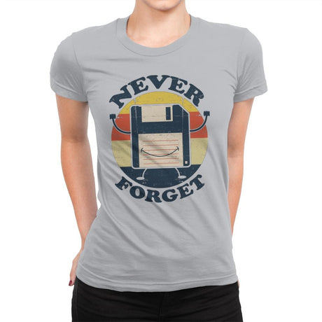 Never Forget Me - Womens Premium T-Shirts RIPT Apparel Small / Heather Grey