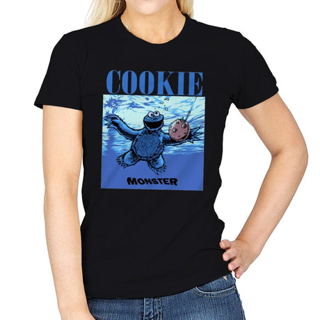 Nevermind the Cookie - Womens T-Shirts RIPT Apparel Small / Black