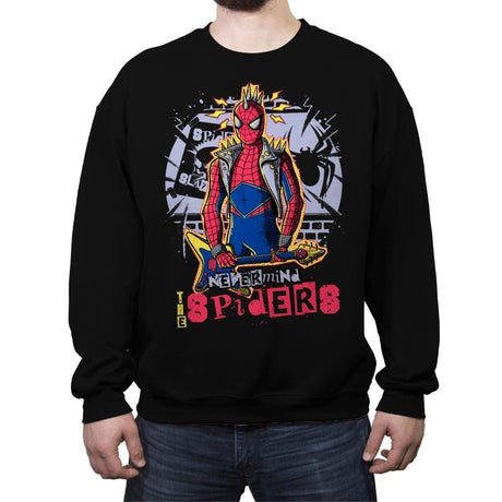 Nevermind The Spiders - Crew Neck Sweatshirt Crew Neck Sweatshirt RIPT Apparel Small / Black