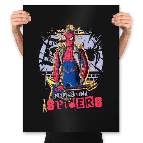 Nevermind The Spiders - Prints Posters RIPT Apparel 18x24 / Black