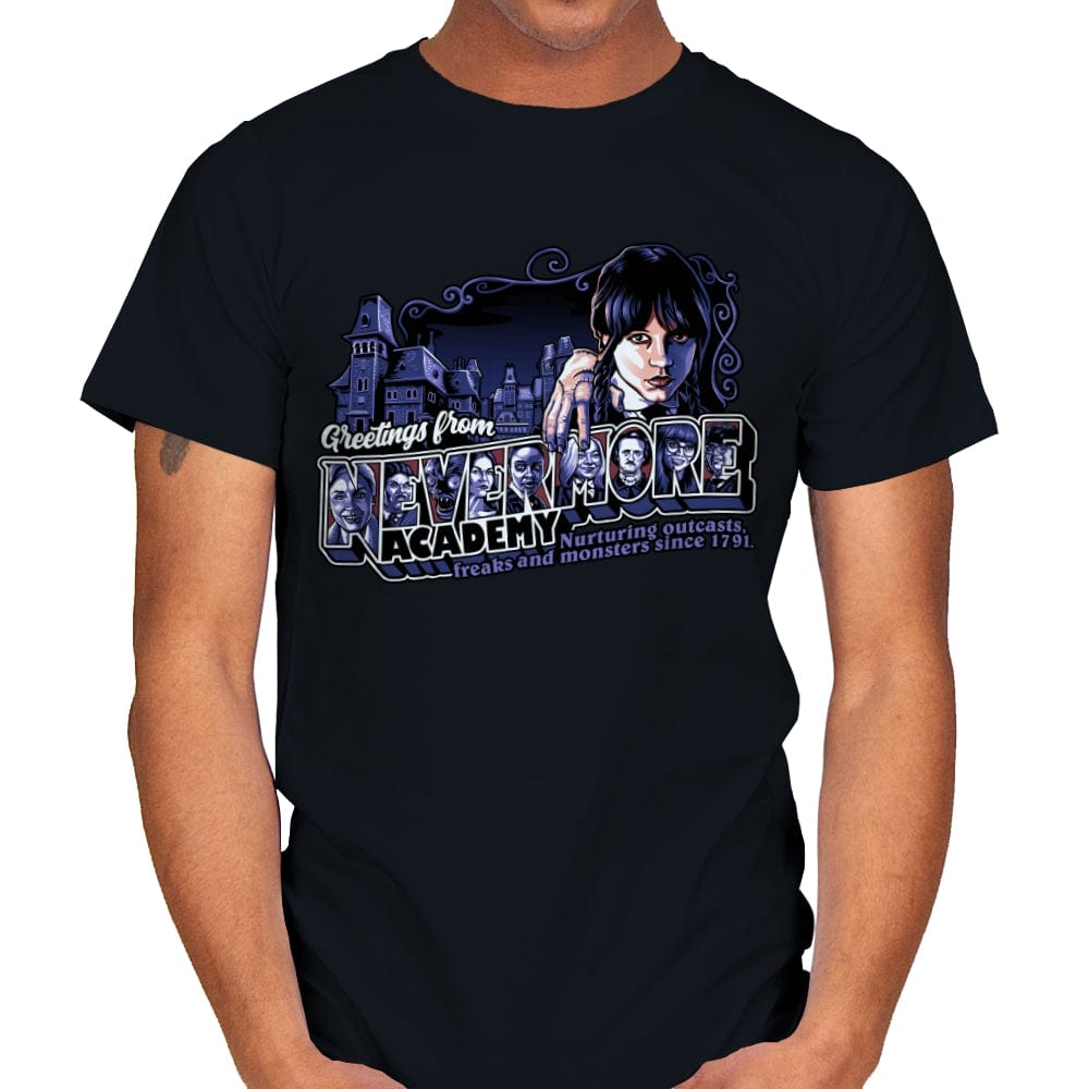 Nevermore Academy - Mens T-Shirts RIPT Apparel Small / Black